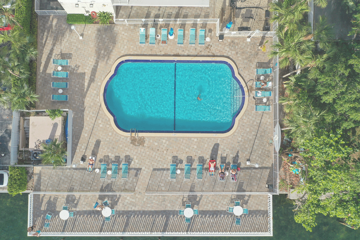 Island Place pool and amenity area